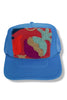 Suzani Neon Blue Kilim Patch Trucker Hat 15