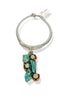 Made In The Deep South 1960s Turquoise & Coral 1970s Signed Trifari Necklace