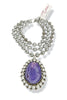 Made In The Deep South 1970s Agate & Pearl Pendant 1970s Necklace