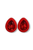 Faye Red Gem Stud Earrings