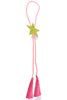 Silas Olive Green Star Neon Pink Tassel Fuchsia Bolo Necklace