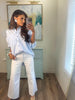 Feeling Free Blue Long Sleeve Top