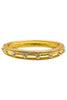 Coming Strong Gold Hinged Bangle Bracelet
