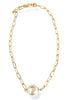 Pearl Charm Link Necklace