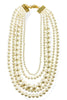 Pearl 5 Strand Layered Necklace