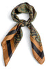 Brodie Green and Black Paisley Square Scarf