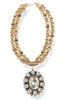 Back In The Moment Gold Layered Oval Stone Necklace