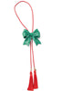 Holly Jolly Forest Green and Red Bolo Necklace