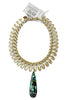 Made In The Deep South 1960s Chrysocolla Pendant 1960s Lisner Necklace