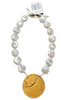 Made In The Deep South 1940s Paris Medal Baroque Pearls Necklace