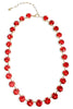 Wish I Knew You Red Glass Stone Necklace