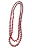 High Tide Burgundy Faceted Bead Wrap Necklace
