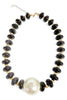 Leah Black Pearl Accent Rondelle Bead Necklace