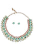 Anya Mint Glass Stone Layered Necklace
