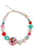 Delany Pink & Multi Beaded Statement Necklace