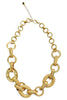 Sandie Herringbone Linked Vintage Gold Necklace
