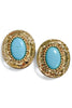 Ella Gold and Turquoise Stud Earrings