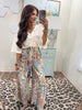 Gypsy Dusty Sage Mix Printed Wide Leg Pant