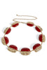 Fall Into Line Burgundy Chain Belt
