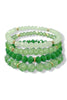 Being Honest Peridot Glass Beaded Bracelet Set