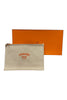 Hermes Yachting Flat MM Canvas Pouch Beige/Orange