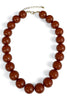 Yet To Come Brown Ball Beaded Necklace