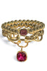 TWT® Elizabeth Fuchsia Charm Stretch Bracelet Set