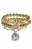 TWT® Elizabeth Clear Charm Stretch Bracelet Set