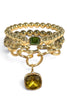 TWT® Elizabeth Olive Charm Stretch Bracelet Set