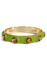 TWT® Bailee Light Green Stone Station Bangle Bracelet