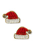 DOORBUSTER Taylor Shaye Santa Red Beaded Hat Earrings