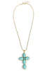 Where You're Called Teal Cross Pendant Necklace