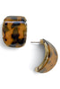 Time To Go Tortoise Curved Oval Acrylic Earrings