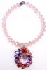 Pink Topaz + Crystal Brooch Necklace | Rockstar In Rome