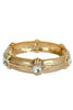 TWT® Harper Clear Oval Stone Station Bangle Bracelet