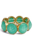 Enough of You Turquoise Faceted Round Stone Stretch Bracelet