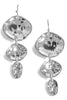 Harlow Rhodium Hammered & Linear Drop Earrings