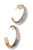 Next Move Blue and Pink Hoop Earrings