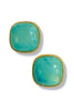 In A Glimpse Mint Marble Square Earrings