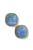 In A Glimpse Light Blue Marble Square Earrings