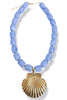 Lost At Sea Shell Pendant Resin Beaded Necklace