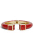 Sleek Red Cuff Bracelet