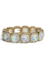 Moonstone Gold & White Opal Stretch Bracelet