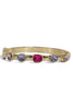 Sugarplum Pink Multi Hinged Bangle Bracelet