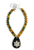 Made In The Deep South 1950s Brooch 1970s Agate Beads Necklace
