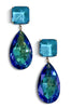 Let It Be Sapphire Teardrop & Square Earrings