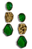 Prowl Gold & Green Dangle Earrings