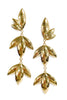 Trinity Gold Multi Leaf Drop Earrings