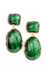 Glorious Day Green and Gold Dangle Earrings
