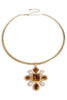 Simple As Can Be Tortoise and Gold Choker Necklace
